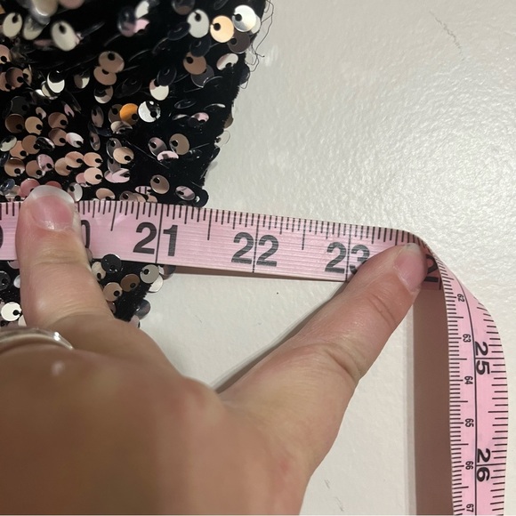 Women’s Primary All Over Sequins Black & Silver Long Sleeve Dress Size Large - Picture 5 of 8